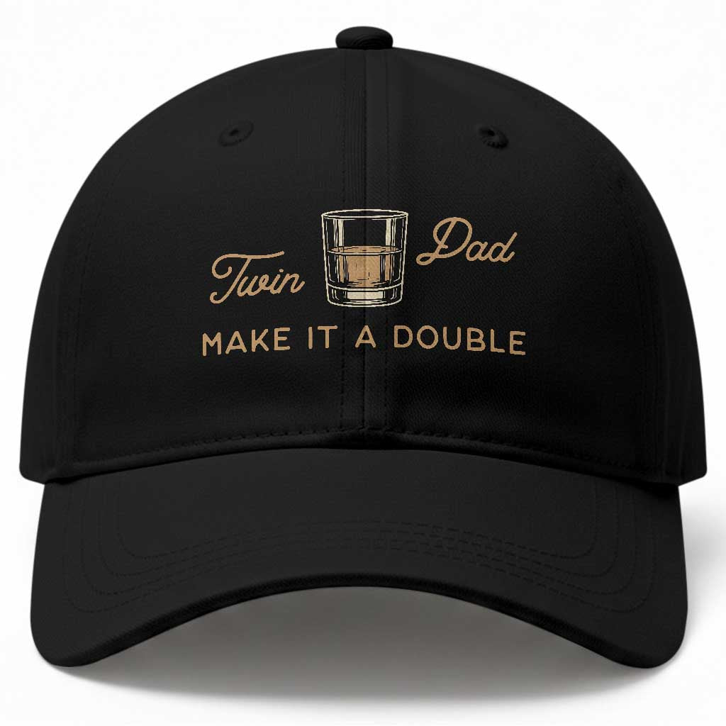 Make It A Double Twin Dad Baseball Cap Expecting Fathers Day Gift TS12 Print Your Wear