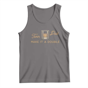 Make It A Double Twin Dad Tank Top Expecting Fathers Day Gift TS12 Deep Heather Print Your Wear