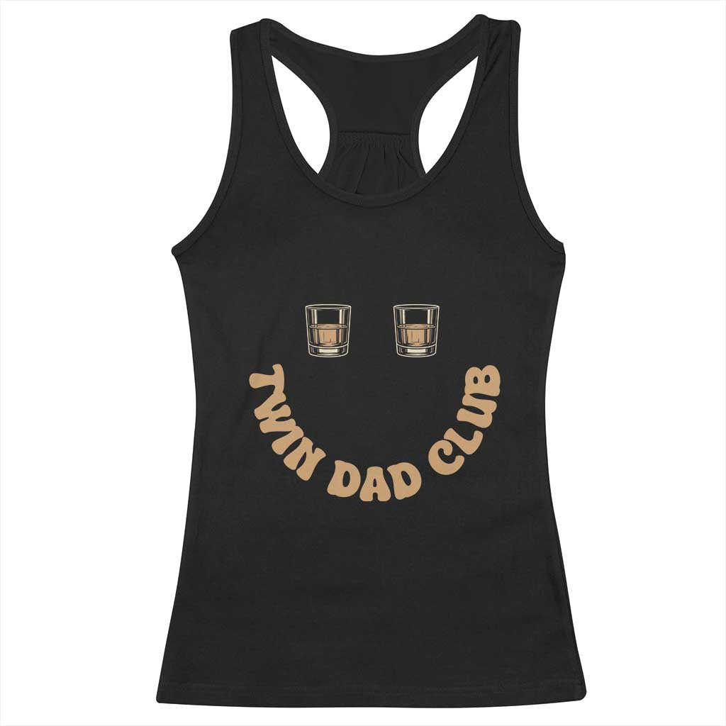 Twin Dad Club Racerback Tank Top Funny Father Of Twins Fathers Day Gift TS12 Black Print Your Wear