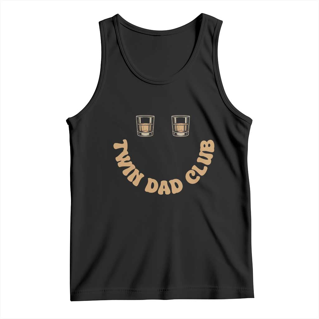 Twin Dad Club Tank Top Funny Father Of Twins Fathers Day Gift TS12 Black Print Your Wear