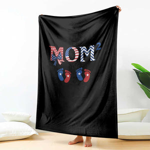 Patriotic Twin Mom Announcement American Flag Gift Throw Blanket TS12 Print Your Wear