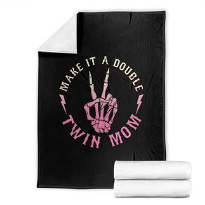 Twin Mom Throw Blanket Make It A Double Expecting Twins Mothers Day TS12 Black Print Your Wear