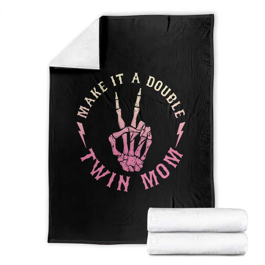 Twin Mom Throw Blanket Make It A Double Expecting Twins Mothers Day TS12 Black Print Your Wear