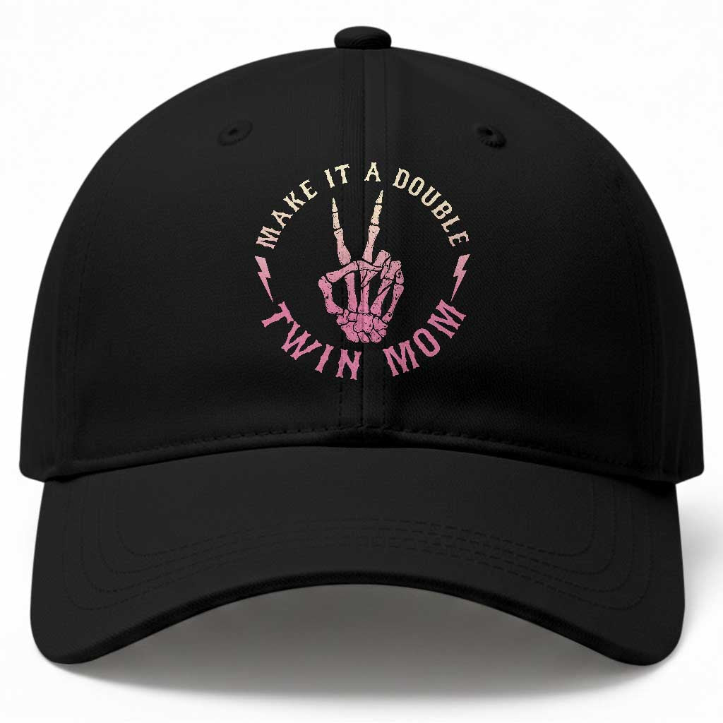 Twin Mom Baseball Cap Make It A Double Expecting Twins Mothers Day TS12 Print Your Wear