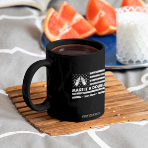 Twin Mom Coffee Mug Make It A Double Patriotic USA Flag Gift TS12 Print Your Wear