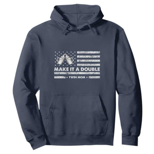 Twin Mom Hoodie Make It A Double Patriotic USA Flag Gift TS12 Navy Print Your Wear