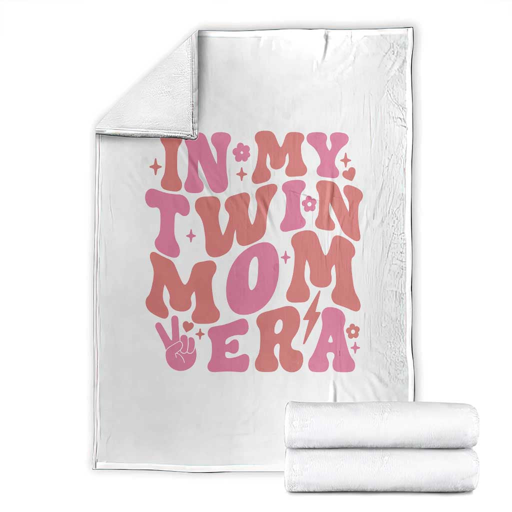 In My Twin Mom Era Throw Blanket Funny Mama Twin Pregnancy Announcement TS12 White Print Your Wear