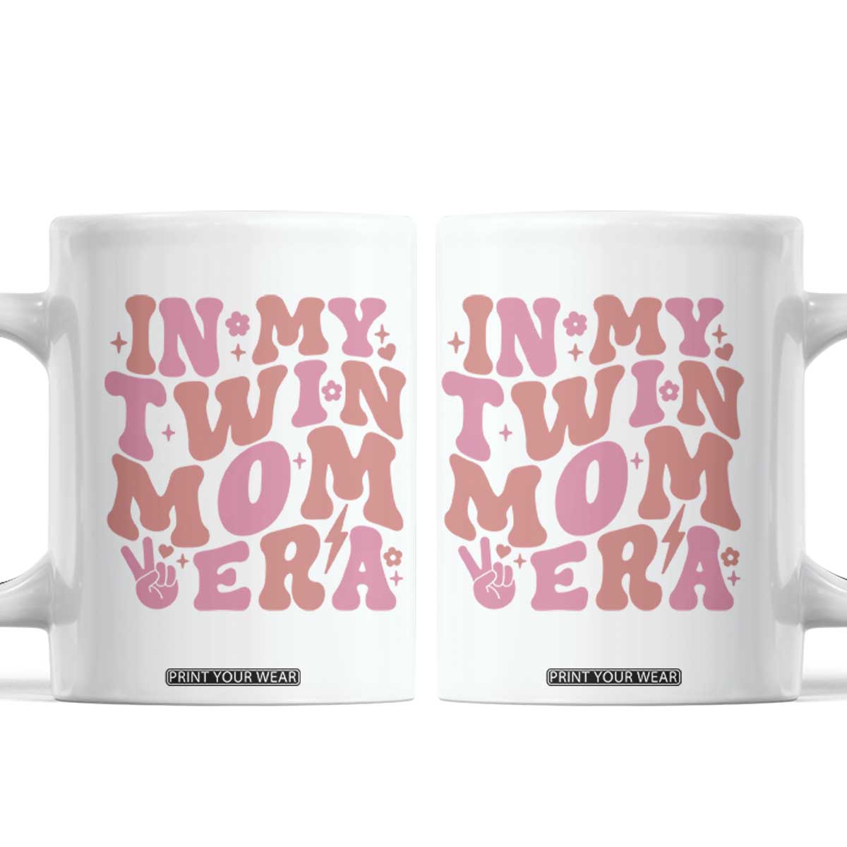 In My Twin Mom Era Coffee Mug Funny Mama Twin Pregnancy Announcement TS12 White Print Your Wear