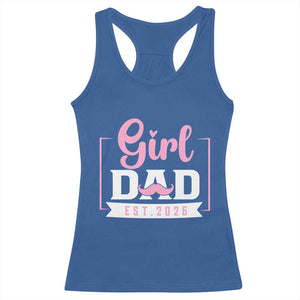 Girl Dad Est 2026 Racerback Tank Top Proud New Dad Gift TS12 Royal Blue Print Your Wear