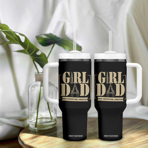 Girl Dad Her Protector Forever Tumbler With Handle New Dad Fathers Day Gift TS12 Print Your Wear
