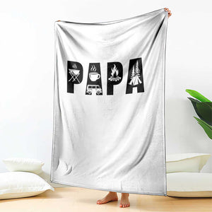 Camping Papa Throw Blanket Camper Dad Fathers Day Gift TS12 Print Your Wear