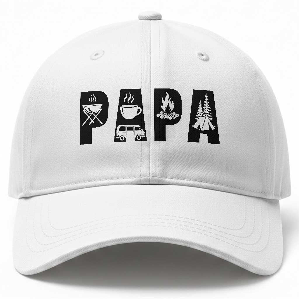 Camping Papa Baseball Cap Camper Dad Fathers Day Gift TS12 Print Your Wear