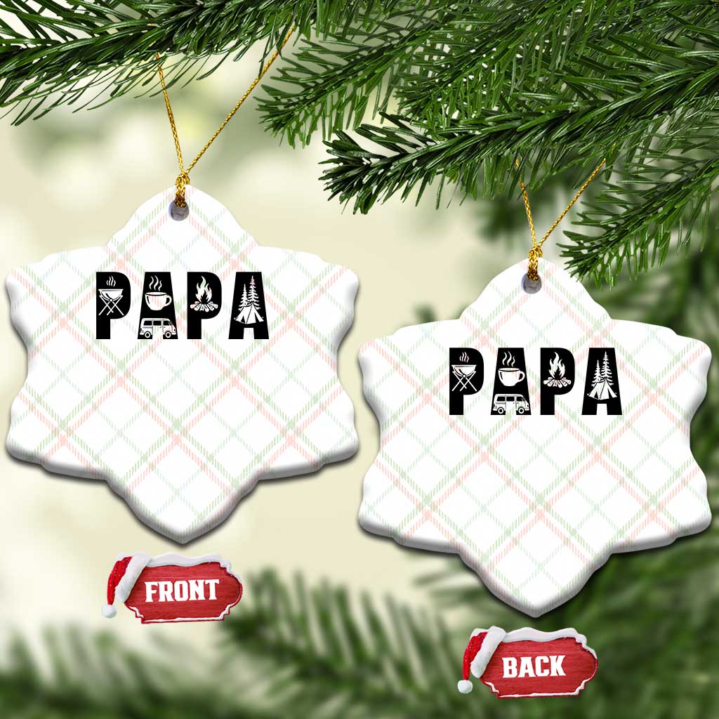 Camping Papa Ceramic Ornament Camper Dad Fathers Day Gift TS12 Print Your Wear