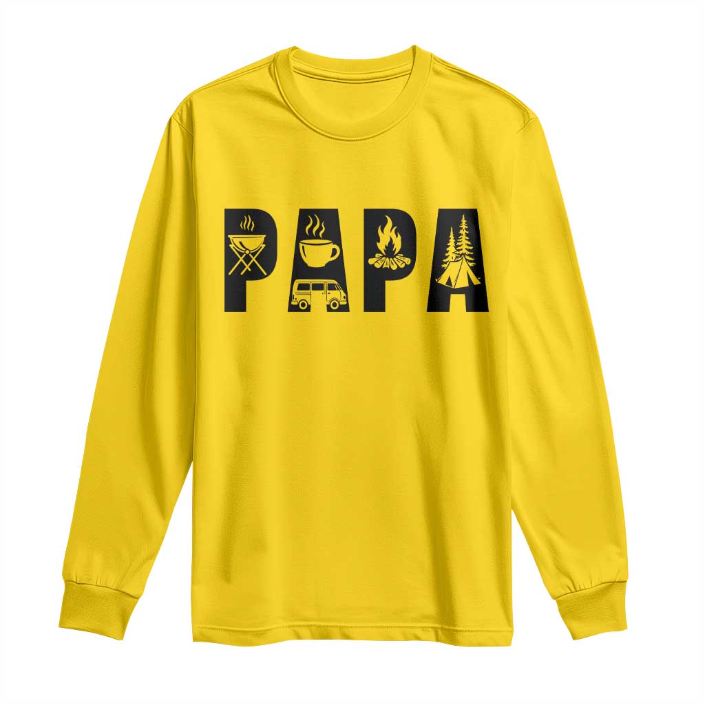 Camping Papa Long Sleeve Shirt Camper Dad Fathers Day Gift TS12 Daisy Print Your Wear