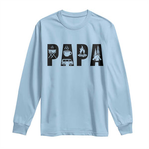 Camping Papa Long Sleeve Shirt Camper Dad Fathers Day Gift TS12 Light Blue Print Your Wear