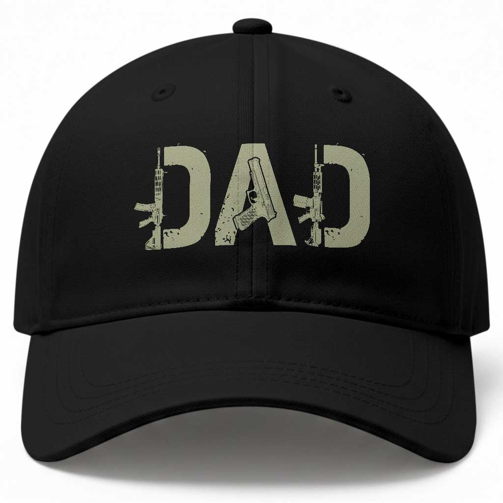 Gun Lover Dad Baseball Cap Funny Hunter Dad Fathers Day Gift TS12 Print Your Wear