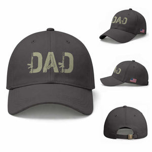 Gun Lover Dad Baseball Cap Funny Hunter Dad Fathers Day Gift TS12 Baseball Cap Universal Fit Dark Gray Print Your Wear