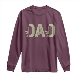 Gun Lover Dad Long Sleeve Shirt Funny Hunter Dad Fathers Day Gift TS12 Maroon Print Your Wear