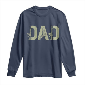 Gun Lover Dad Long Sleeve Shirt Funny Hunter Dad Fathers Day Gift TS12 Navy Print Your Wear