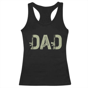 Gun Lover Dad Racerback Tank Top Funny Hunter Dad Fathers Day Gift TS12 Black Print Your Wear