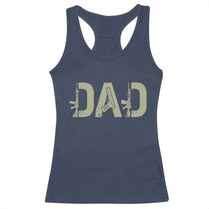 Gun Lover Dad Racerback Tank Top Funny Hunter Dad Fathers Day Gift TS12 Navy Print Your Wear