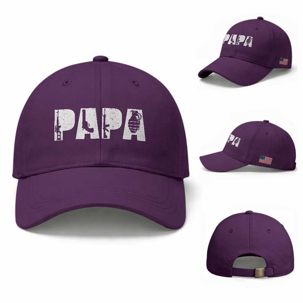 Proud Hunter Dad Baseball Cap Funny Hunting Lifestyle Fathers Day Gift TS12 Baseball Cap Universal Fit Purple Print Your Wear