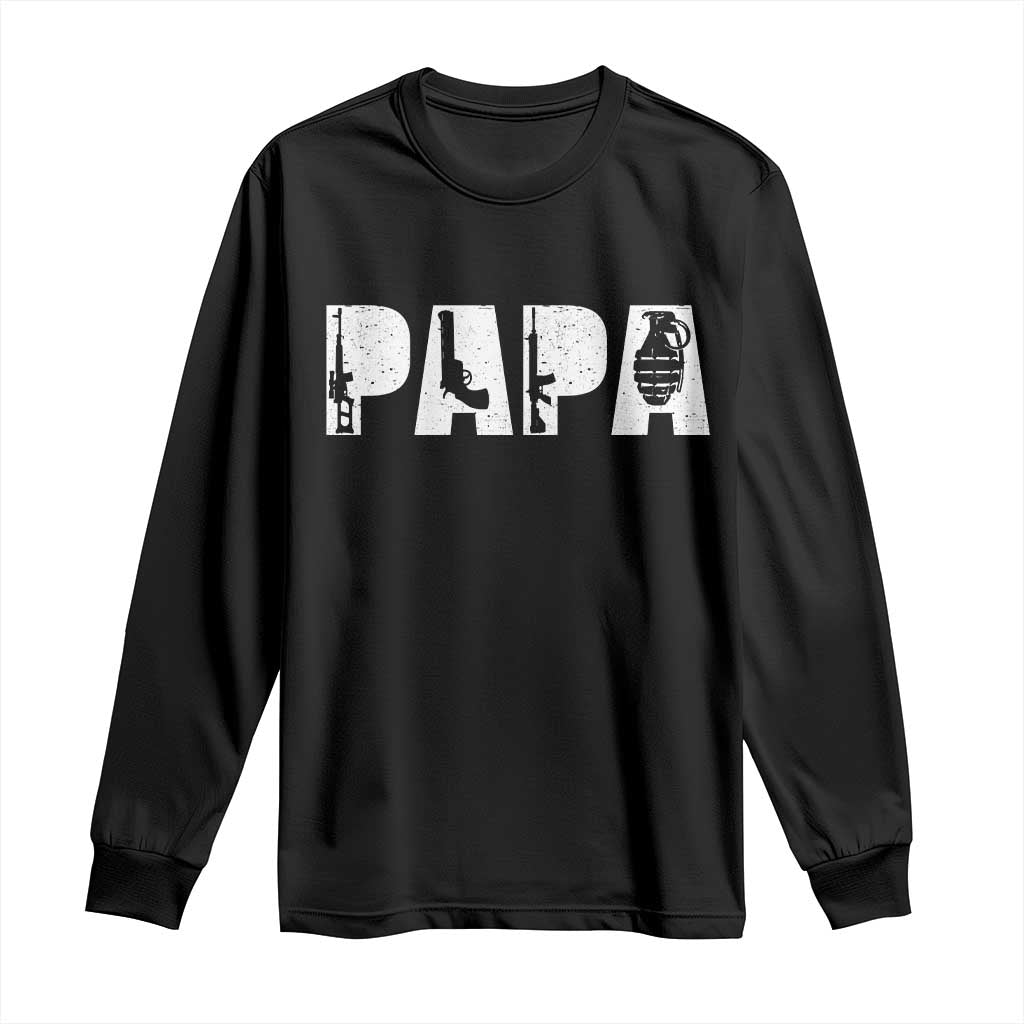 Proud Hunter Dad Long Sleeve Shirt Funny Hunting Lifestyle Fathers Day Gift TS12 Black Print Your Wear