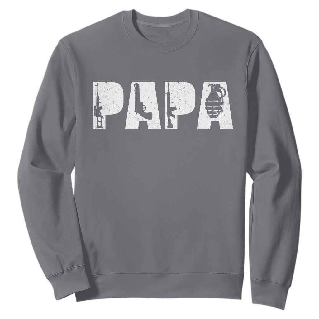 Proud Hunter Dad Sweatshirt Funny Hunting Lifestyle Fathers Day Gift TS12 Charcoal Print Your Wear