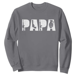 Proud Hunter Dad Sweatshirt Funny Hunting Lifestyle Fathers Day Gift TS12 Charcoal Print Your Wear