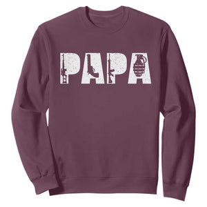 Proud Hunter Dad Sweatshirt Funny Hunting Lifestyle Fathers Day Gift TS12 Maroon Print Your Wear