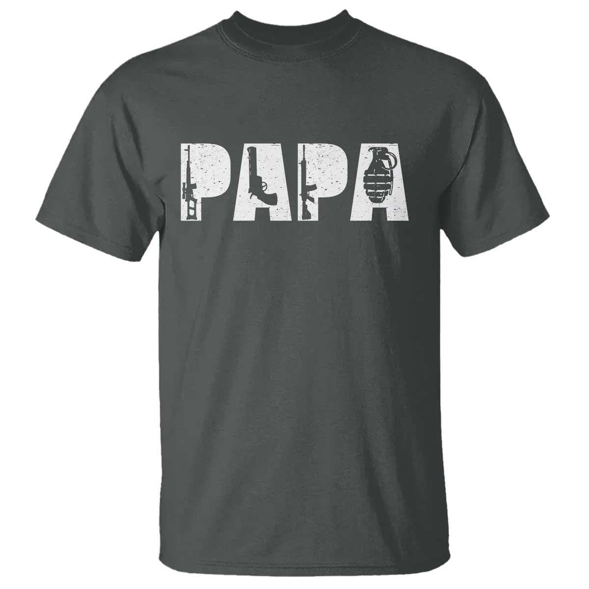 Proud Hunter Dad T Shirt Funny Hunting Lifestyle Fathers Day Gift TS12 Dark Heather Print Your Wear