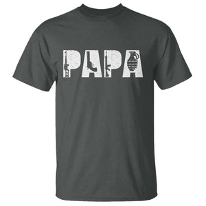 Proud Hunter Dad T Shirt Funny Hunting Lifestyle Fathers Day Gift TS12 Dark Heather Print Your Wear