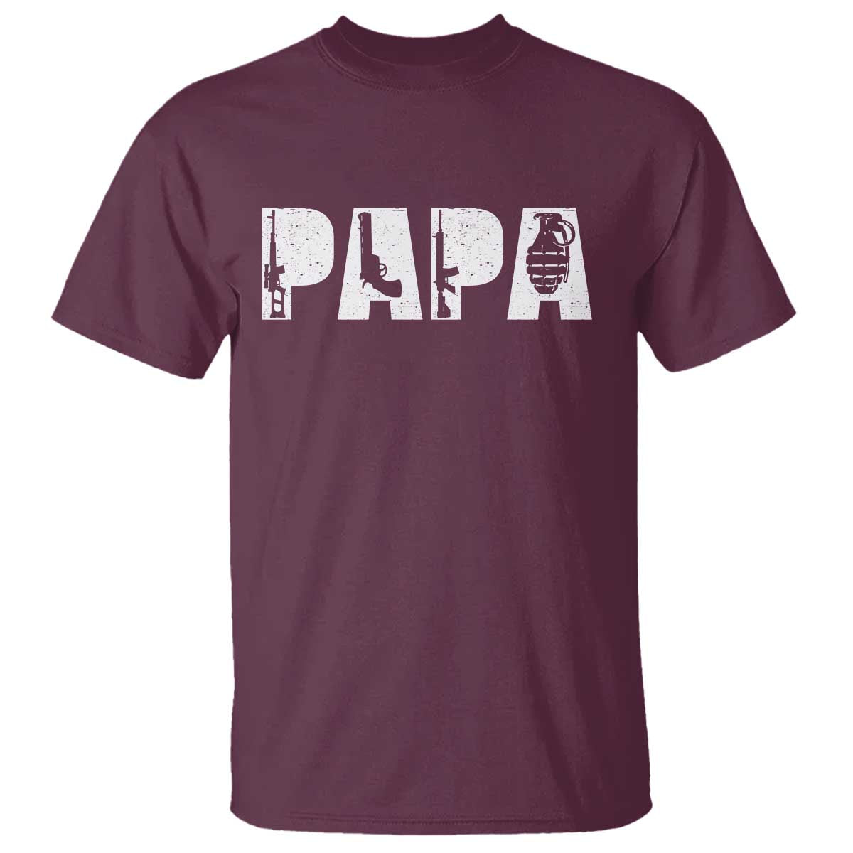 Proud Hunter Dad T Shirt Funny Hunting Lifestyle Fathers Day Gift TS12 Maroon Print Your Wear