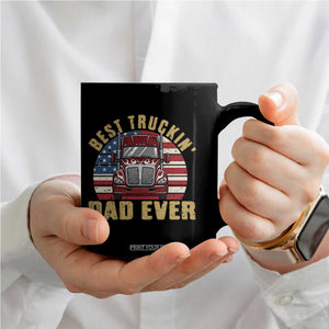 Best Truckin Dad Ever Coffee Mug Funny Driver Fathers Day Gift TS12 Print Your Wear