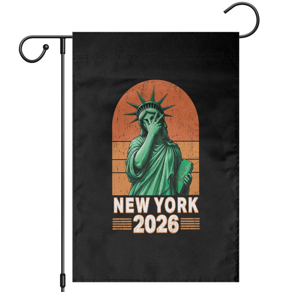 Statue Of Liberty Hoops Garden Flag New York Pride 2026 TS12 Black Print Your Wear