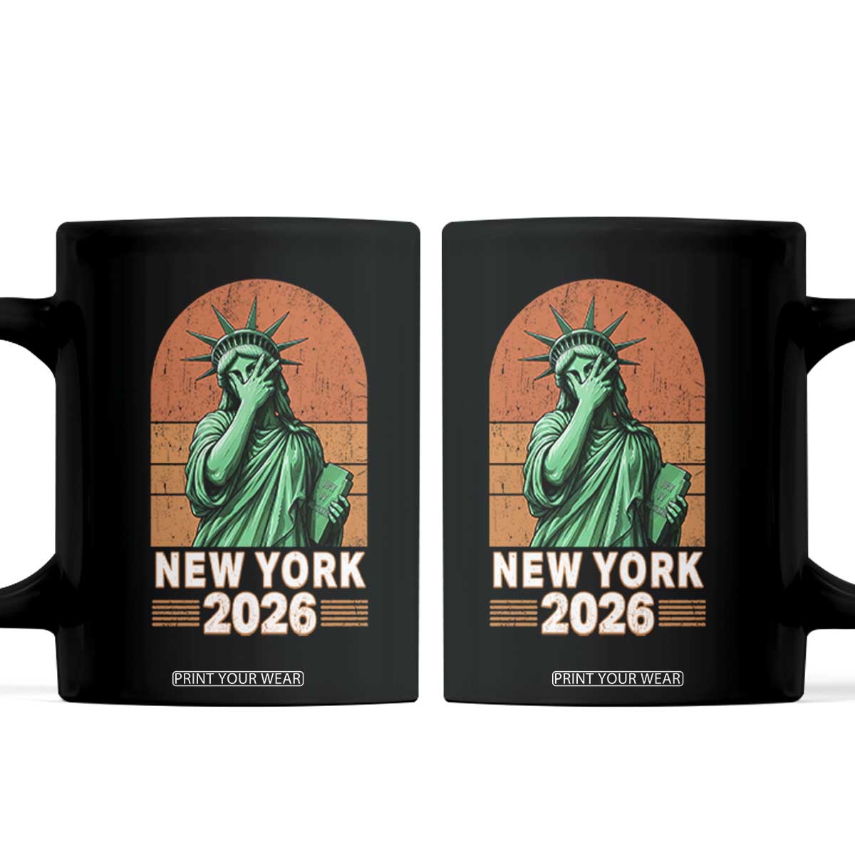 Statue Of Liberty Hoops Coffee Mug New York Pride 2026 TS12 Black Print Your Wear