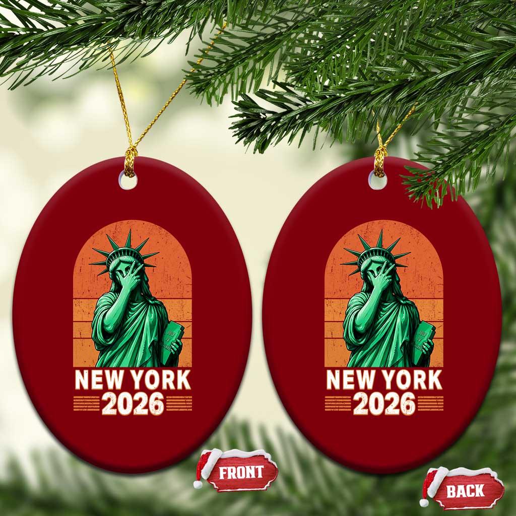 Statue Of Liberty Hoops Ceramic Ornament New York Pride 2026 TS12 Print Your Wear