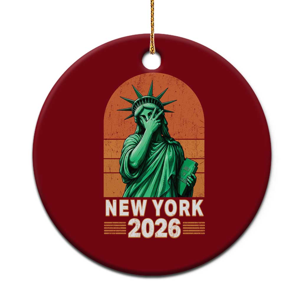 Statue Of Liberty Hoops Ceramic Ornament New York Pride 2026 TS12 1pc Red Print Your Wear