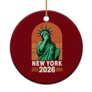 Statue Of Liberty Hoops Ceramic Ornament New York Pride 2026 TS12 1pc Red Print Your Wear