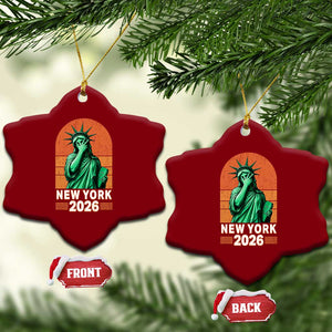 Statue Of Liberty Hoops Ceramic Ornament New York Pride 2026 TS12 Print Your Wear