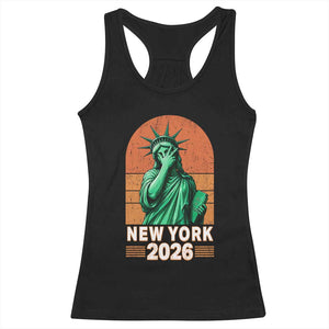 Statue Of Liberty Hoops Racerback Tank Top New York Pride 2026 TS12 Black Print Your Wear