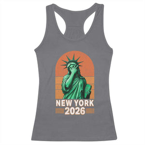 Statue Of Liberty Hoops Racerback Tank Top New York Pride 2026 TS12 Charcoal Print Your Wear
