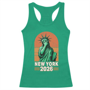 Statue Of Liberty Hoops Racerback Tank Top New York Pride 2026 TS12 Irish Green Print Your Wear