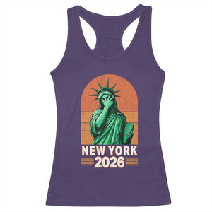 Statue Of Liberty Hoops Racerback Tank Top New York Pride 2026 TS12 Purple Print Your Wear