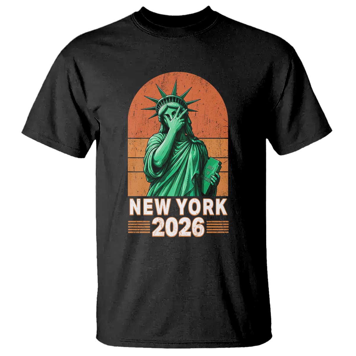 Statue Of Liberty Hoops T Shirt New York Pride 2026 TS12 Black Print Your Wear
