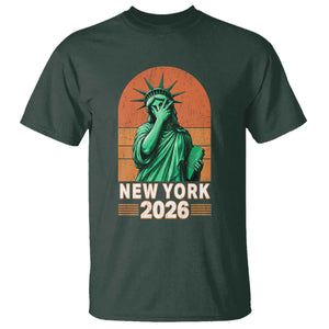 Statue Of Liberty Hoops T Shirt New York Pride 2026 TS12 Dark Forest Green Print Your Wear