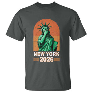 Statue Of Liberty Hoops T Shirt New York Pride 2026 TS12 Dark Heather Print Your Wear