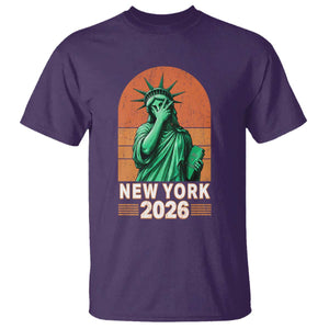 Statue Of Liberty Hoops T Shirt New York Pride 2026 TS12 Purple Print Your Wear