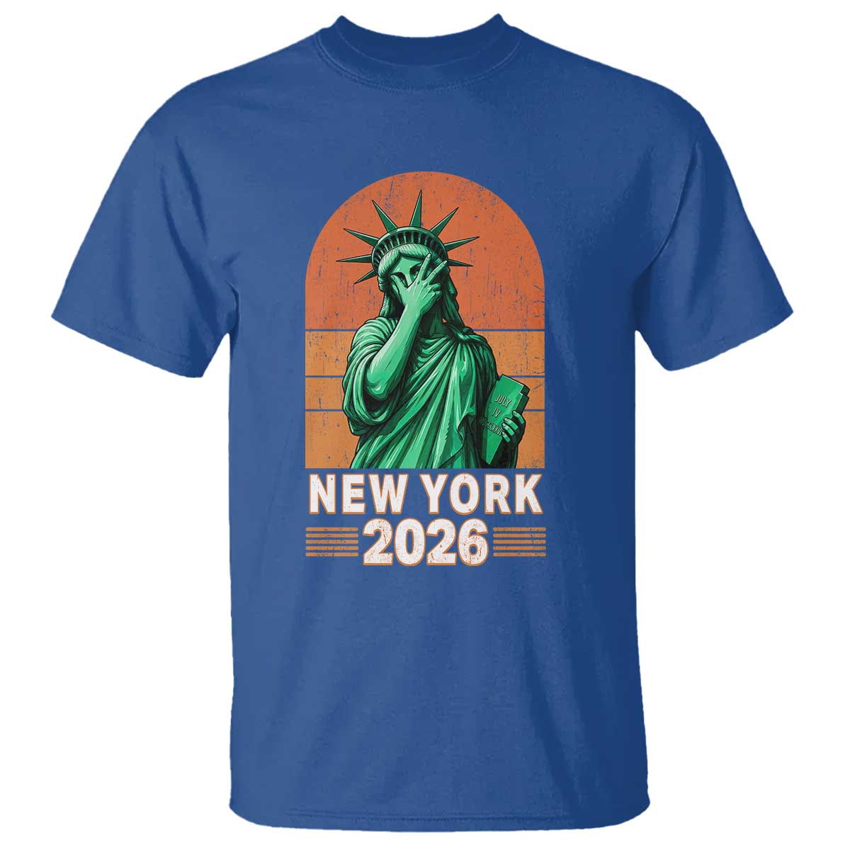 Statue Of Liberty Hoops T Shirt New York Pride 2026 TS12 Royal Blue Print Your Wear