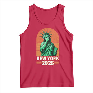 Statue Of Liberty Hoops Tank Top New York Pride 2026 TS12 Red Print Your Wear